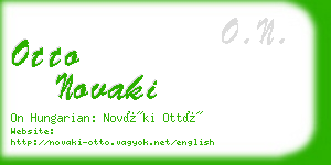 otto novaki business card